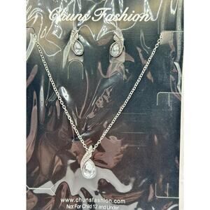 ~*Brand New*~ Chuns Fashion Women's Earrings Necklace Gift Set Bridal Prom Clear